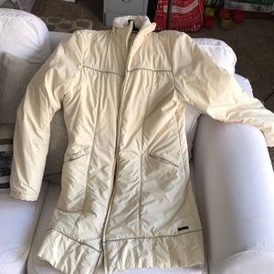 Cream Athleta long coat